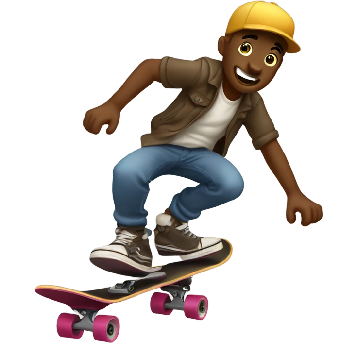 💩 riding a skateboard ￼ emoji