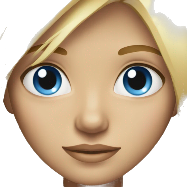 Blonde girl blue eyes  emoji