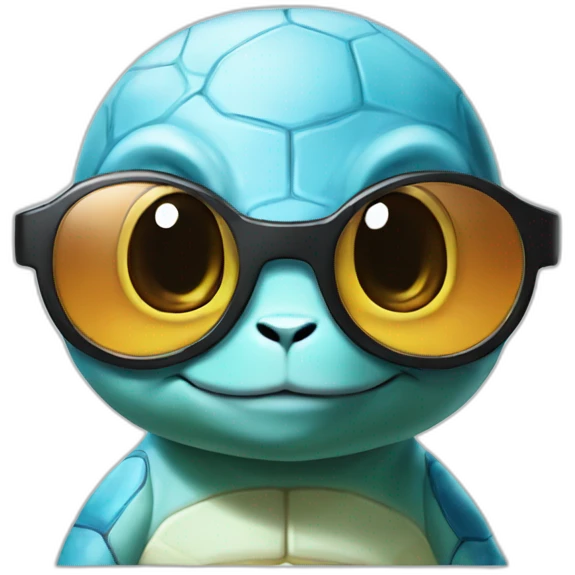 Squirtle with sun glases emoji