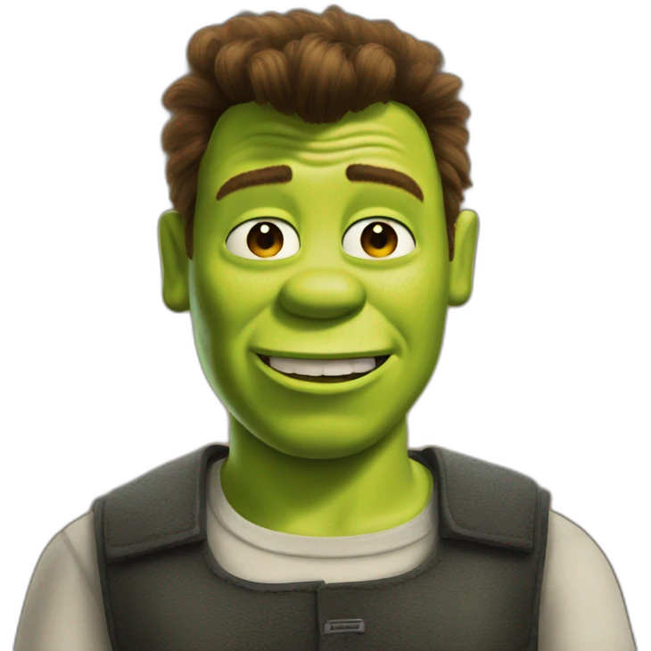 Shrek as rick astley emoji