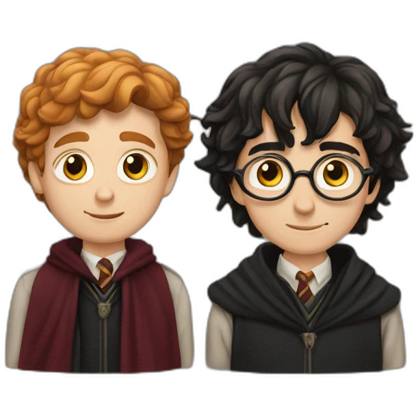 une amoir avec harry potter à côté emoji