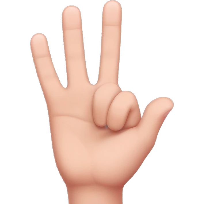 Pinky sticking out and other fingers closed emoji