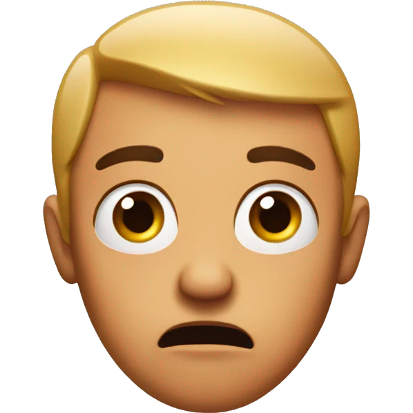 surprised and disappointed  emoji