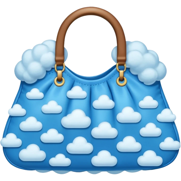 blue fluffy bag emoji