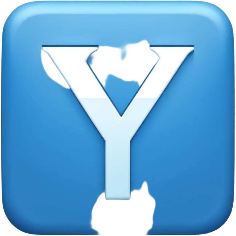 create capital letter  "Y" INSIDE THE BLUE COLOR SQUARE shape emoji