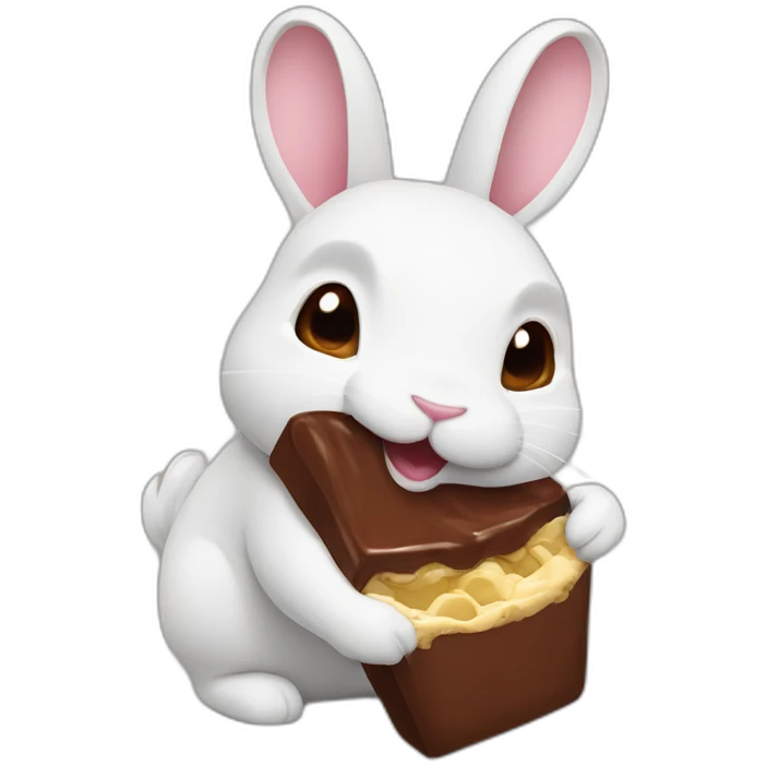 lapin qui mange du nutella emoji