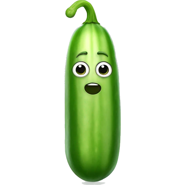 Cucumber with legs emoji