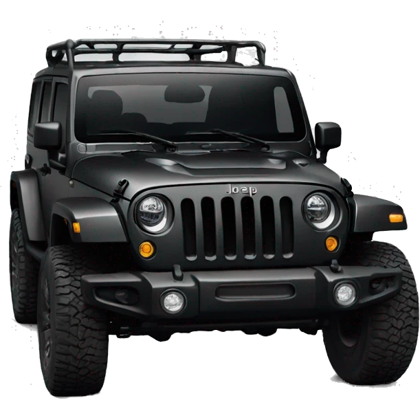 a jeep rubicon black color emoji