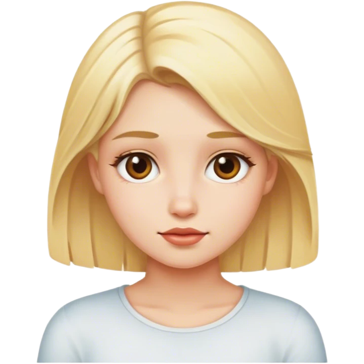 blonde girl portrait artwork emoji