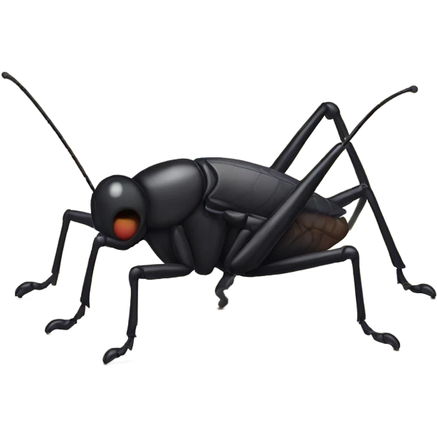 cute black cricket  emoji
