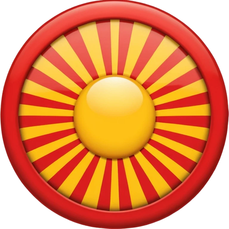 Japanese empire flag red sun with rays minimal emoji