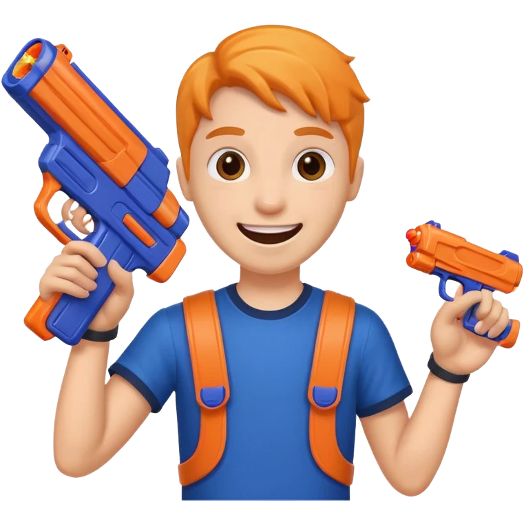 smiling face with nerf gun emoji