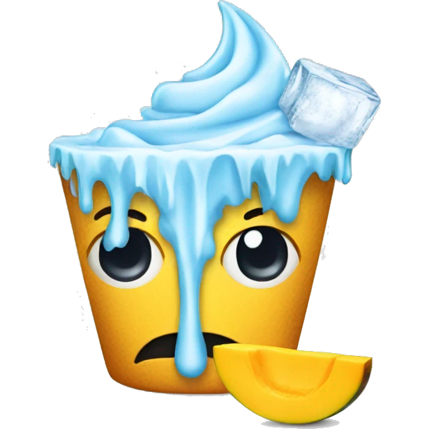 ice shaves with mango emoji