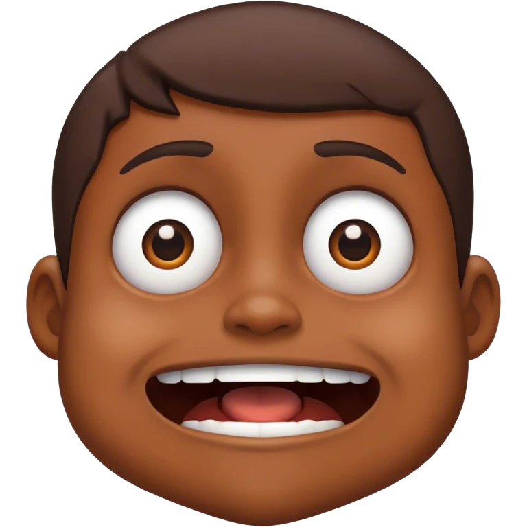 Happy but scared emoji