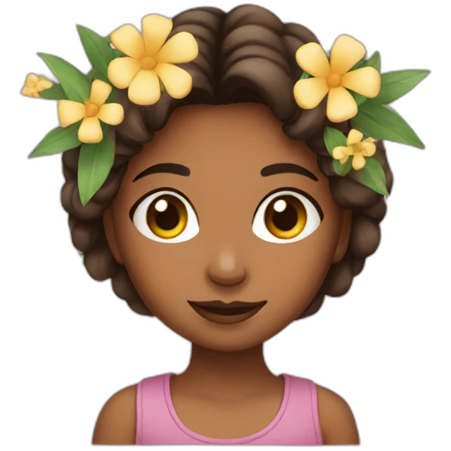 girl with flowers emoji