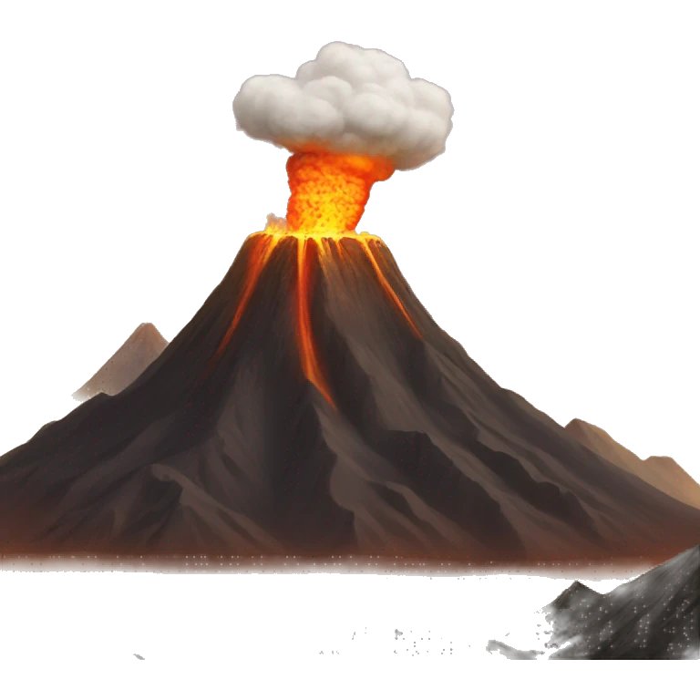 Volcano mixed with a Golden tooth emoji