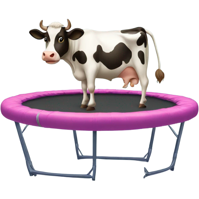 Cow on a trampoline emoji