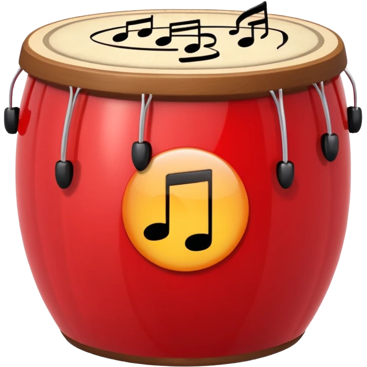 tabla with musical notes, apple style emoji emoji