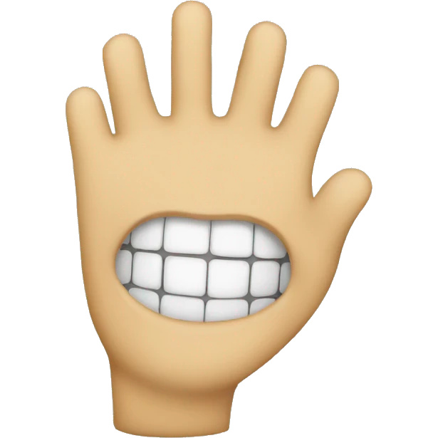 hand covered mouth emoji