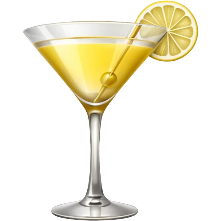 golden elegant cocktail in martini glass emoji