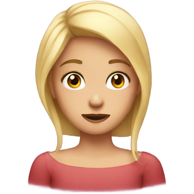 Girl rolling her eyes with hands around her neck emoji