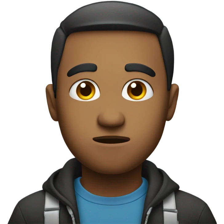 person giving a side eye emoji