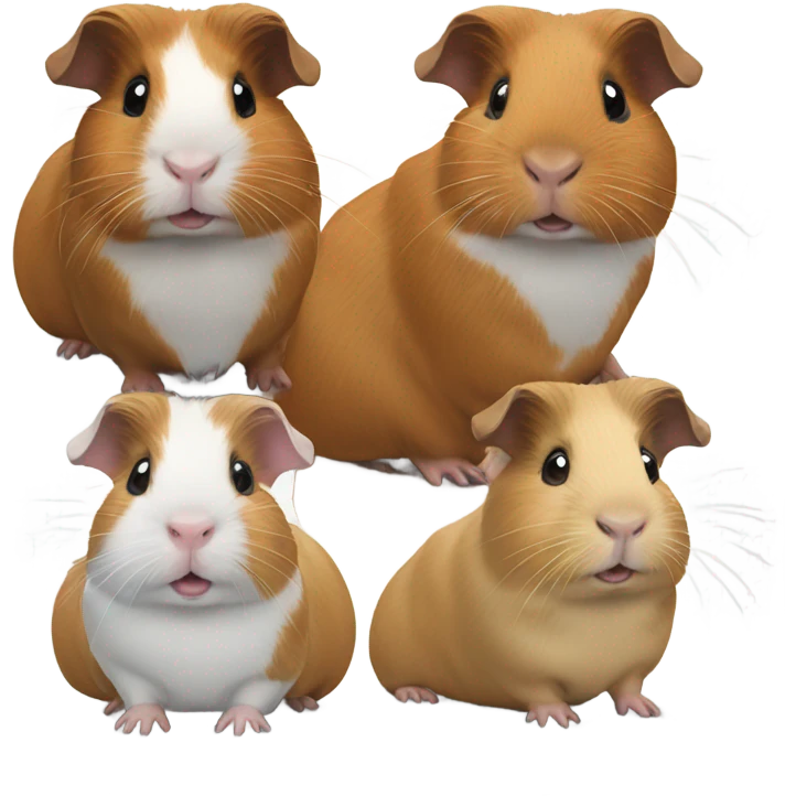 4 Guinea pigs emoji