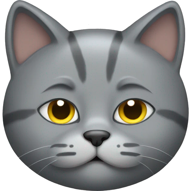 Sleeping gray cat  emoji