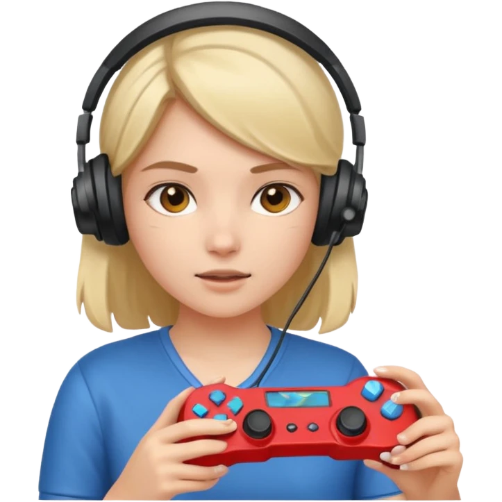 Girl playing game emoji