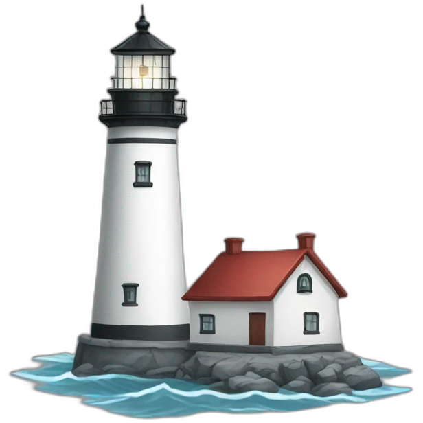 lighthouse drawing emoji