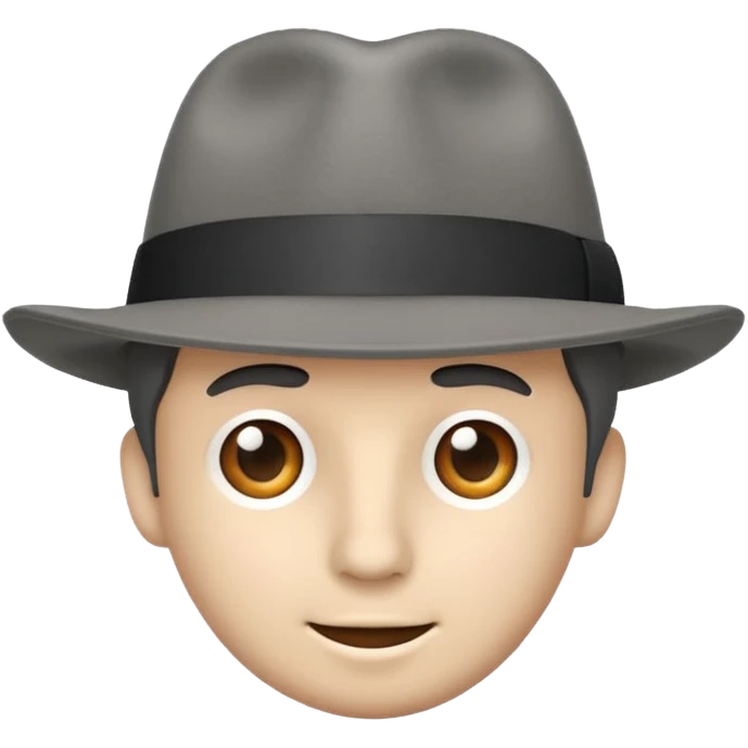 only a gray fedora emoji