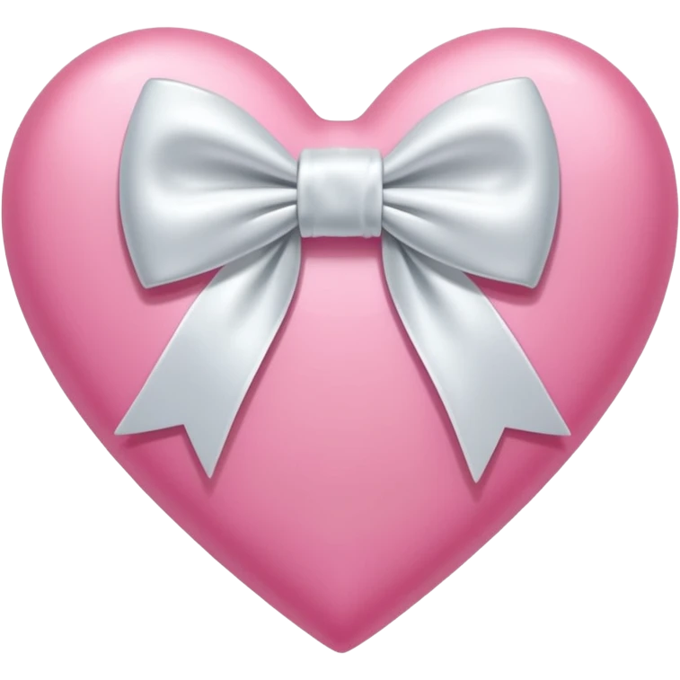 Pink heart with white bow  emoji