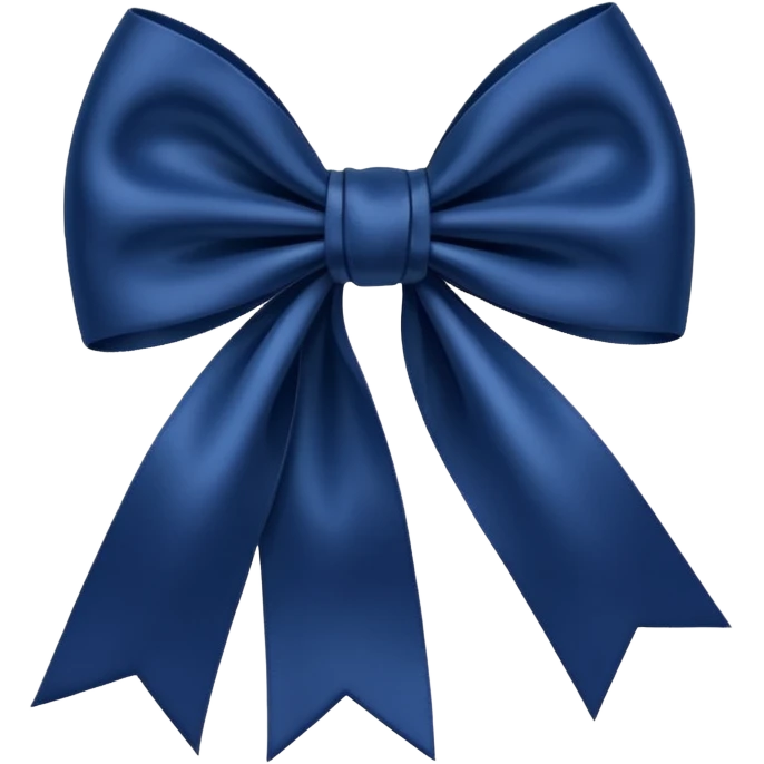 Navy blue bow emoji