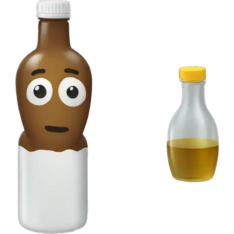 A bottle man emoji