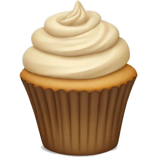 beige cupcake emoji