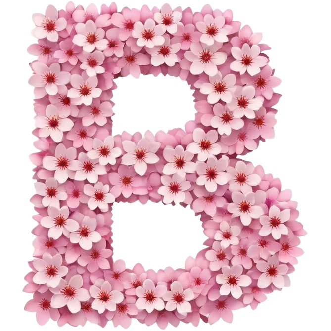 the number 25 made out of cherry blossoms emoji