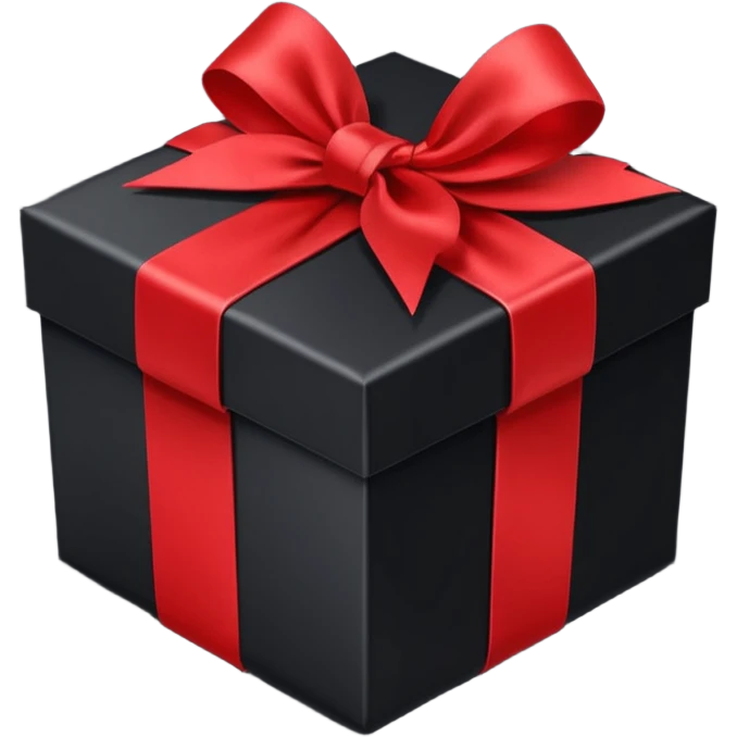 black gift box emoji