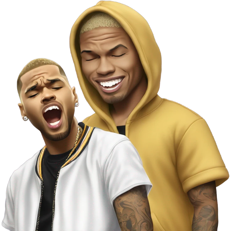 Hyper Realistic Chris Brown singing to Karruche  emoji