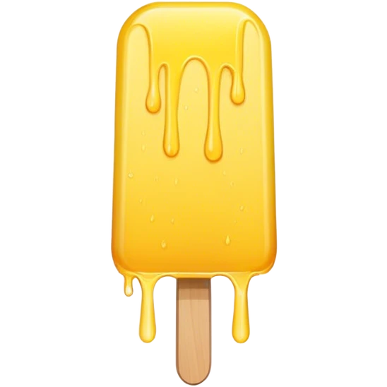 Thin yellow popsicle dripping  emoji