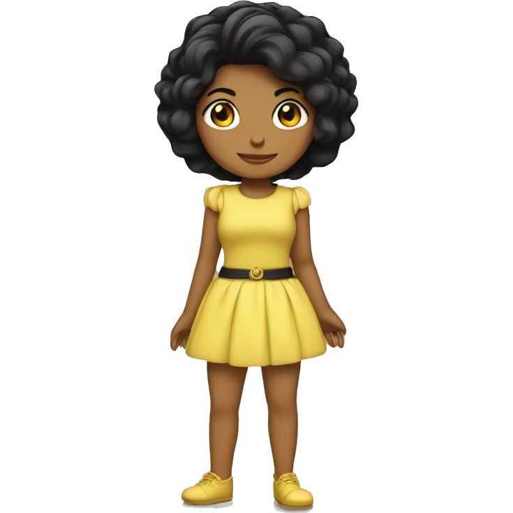 yellow princess with black hair emoji