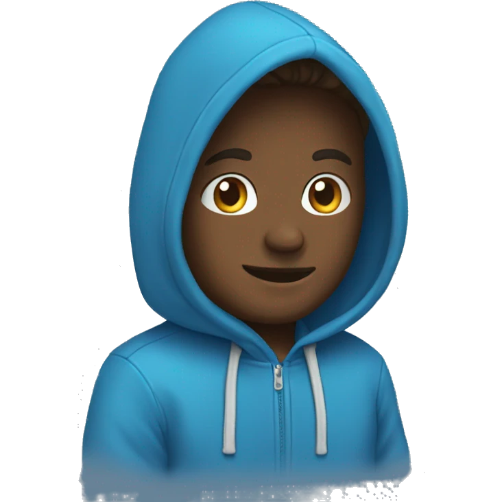 Blue hoodie emoji