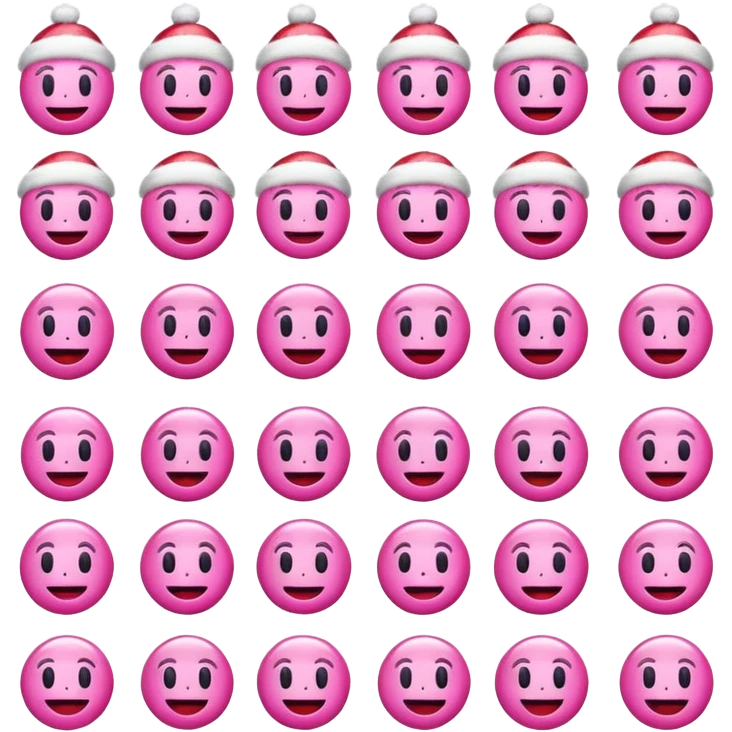 Aesthetic pink Christmas emojis emoji