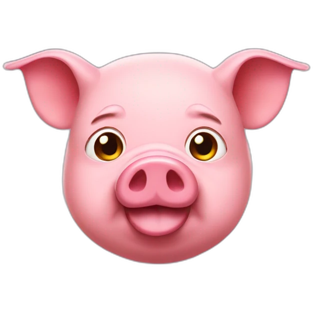 Superhero pig emoji