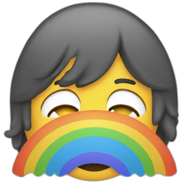 Caca arc en ciel emoji