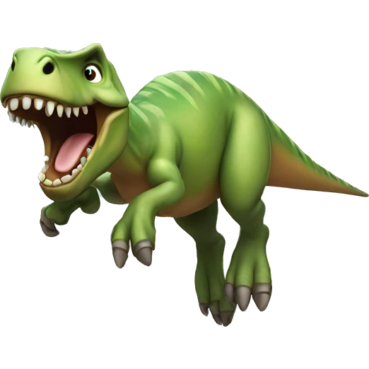 Jumping dinosaur emoji