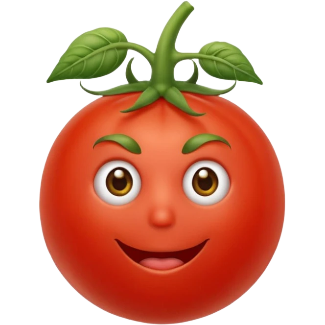 Eine Tomate mit Gesicht welche Arme hat und Beine  emoji