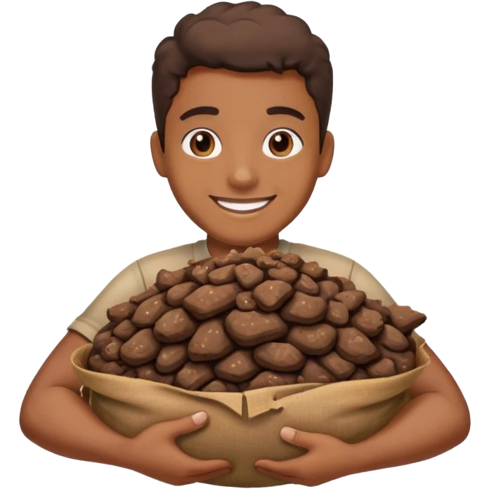 Smile with poop emoji