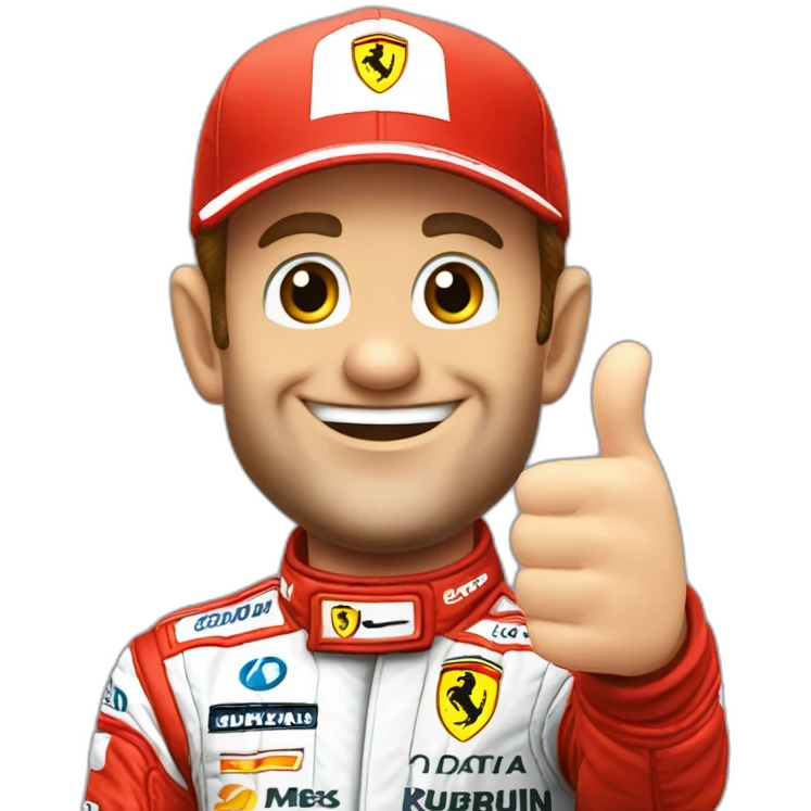 rubinho-barrichello-ferrari-thumbs-up emoji