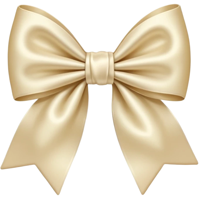 Really light cream bow emoji