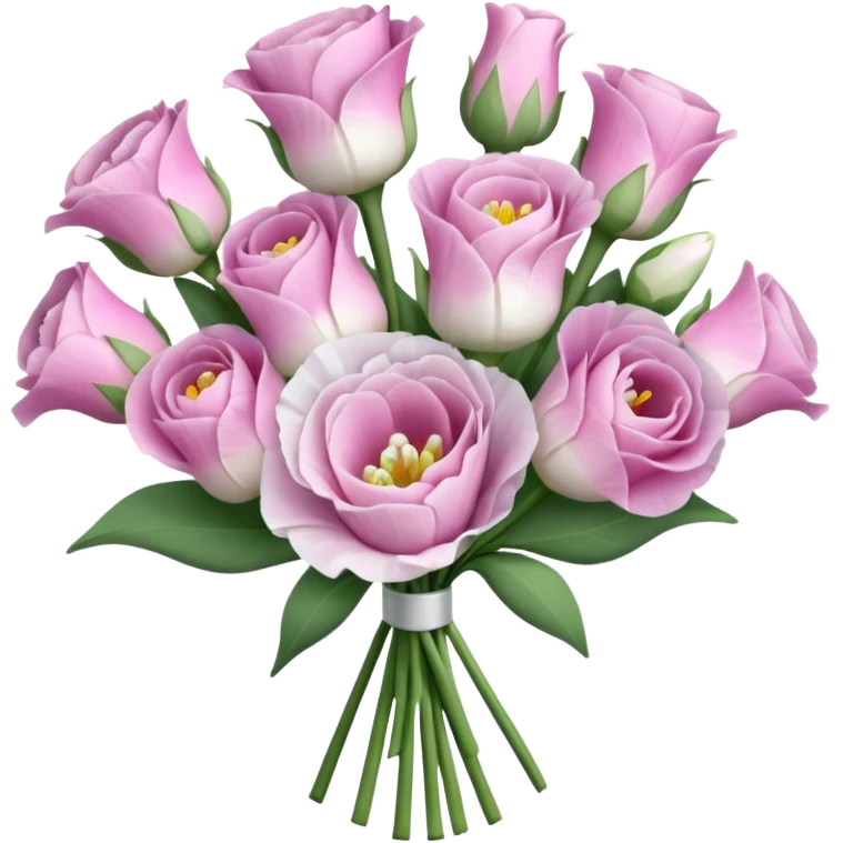 bouquet of realistic eustoma 15 emoji